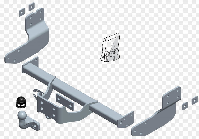 Transit Tow Hitch Trailer Drawbar Car Ford 6. Sukupolvi PNG