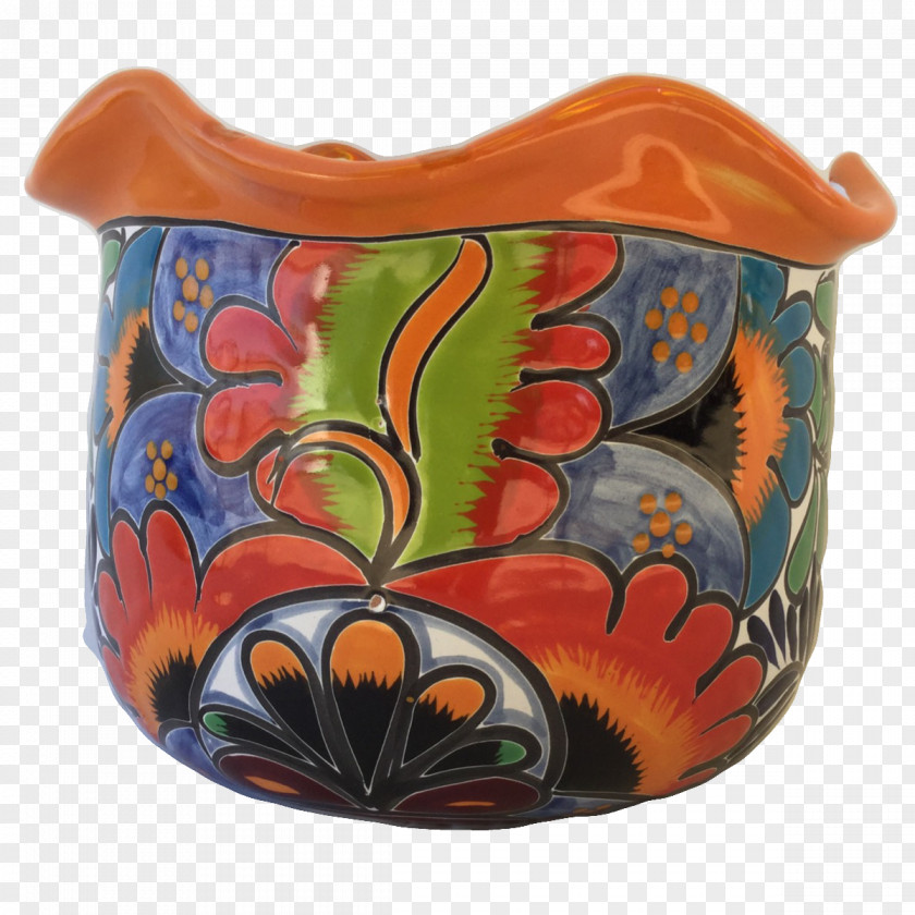 Vase Ceramic Pottery Flower Orange S.A. PNG