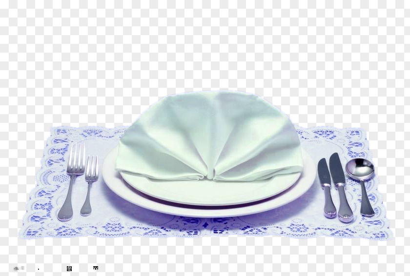 A Blue-purple Hat Knife And Fork Napkin Buckle-free Material Tray PNG
