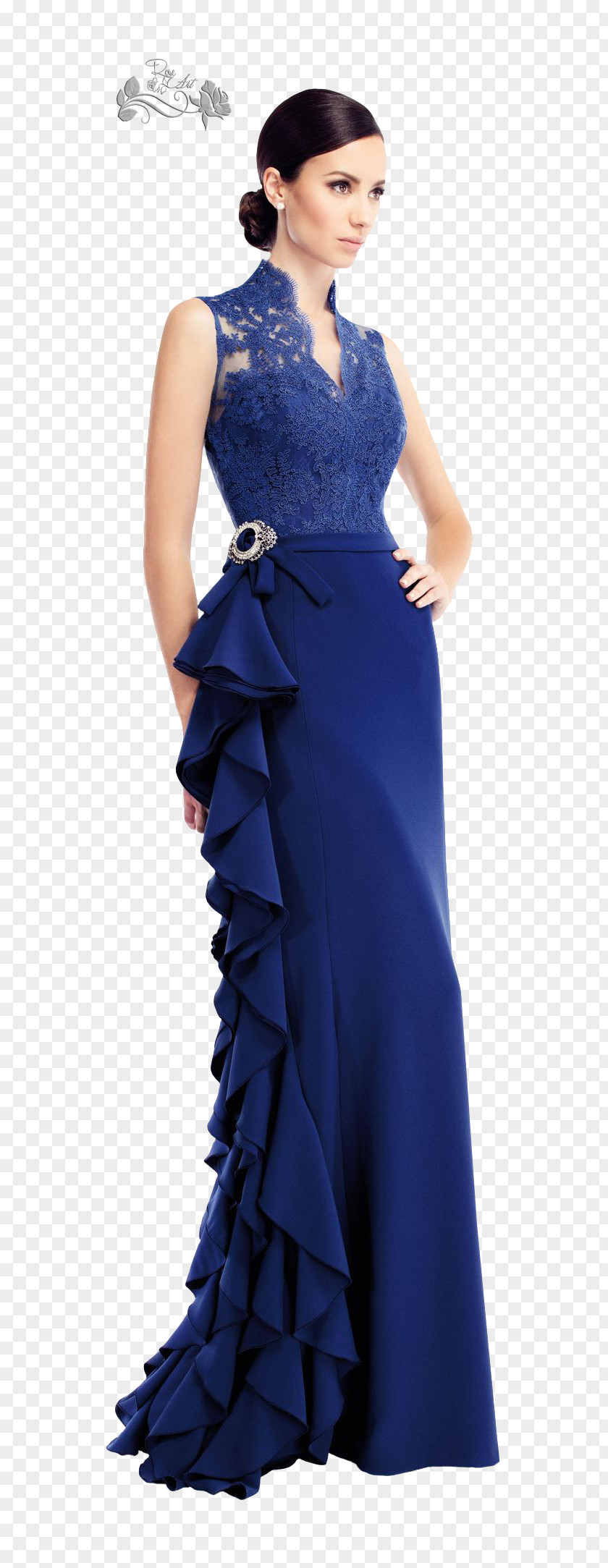 Blue Evening Gown Cocktail Dress Clothing PNG