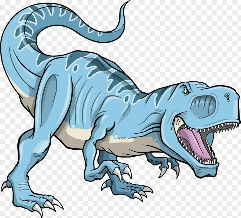 Colored Cartoon Dinosaur Tyrannosaurus Rex Carnotaurus Triceratops PNG