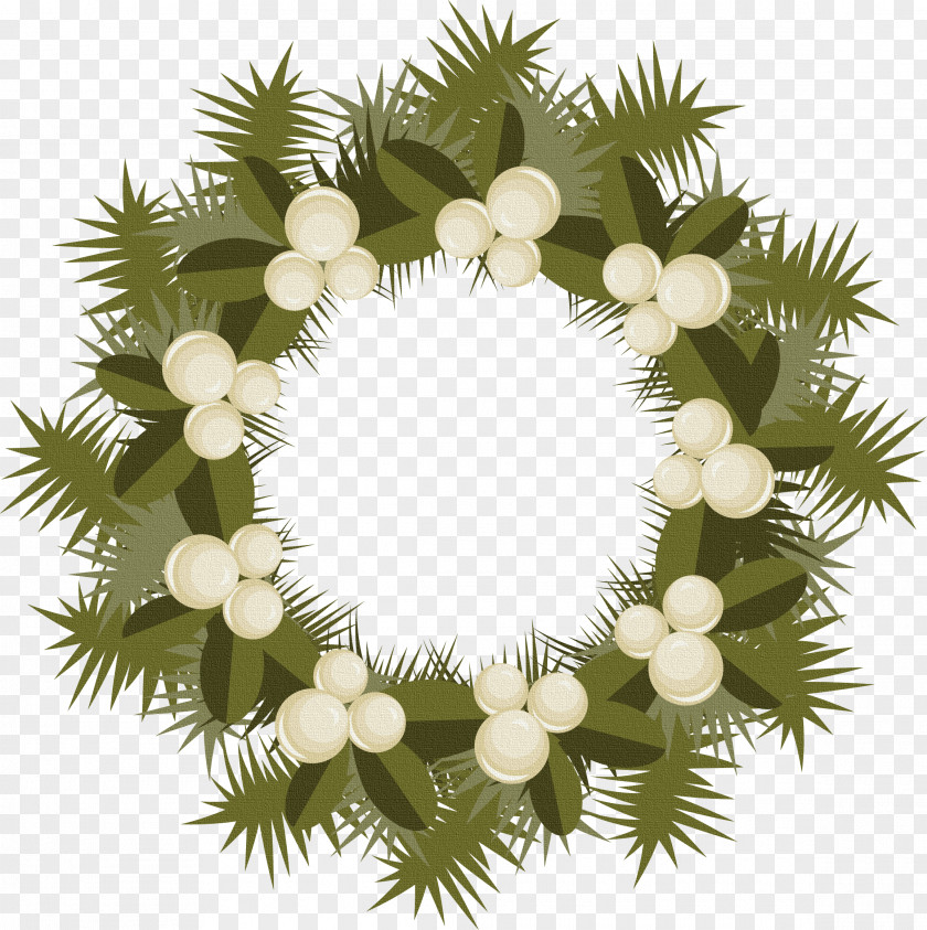 Leaf Wreath Christmas Ornament PNG