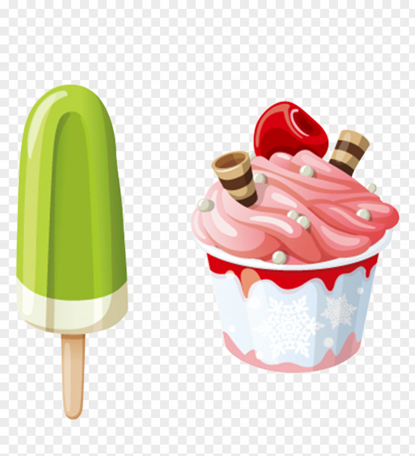 Strawberry Ice Cream Cone Sundae Cake PNG