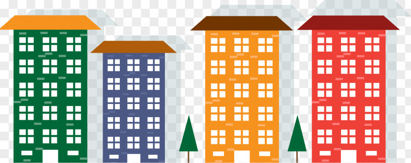 Cartoon City Building Drawing Architecture PNG