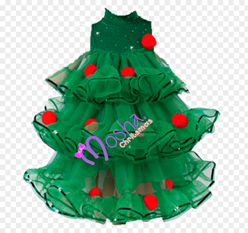 Christmas Tree Costume Child Dress PNG