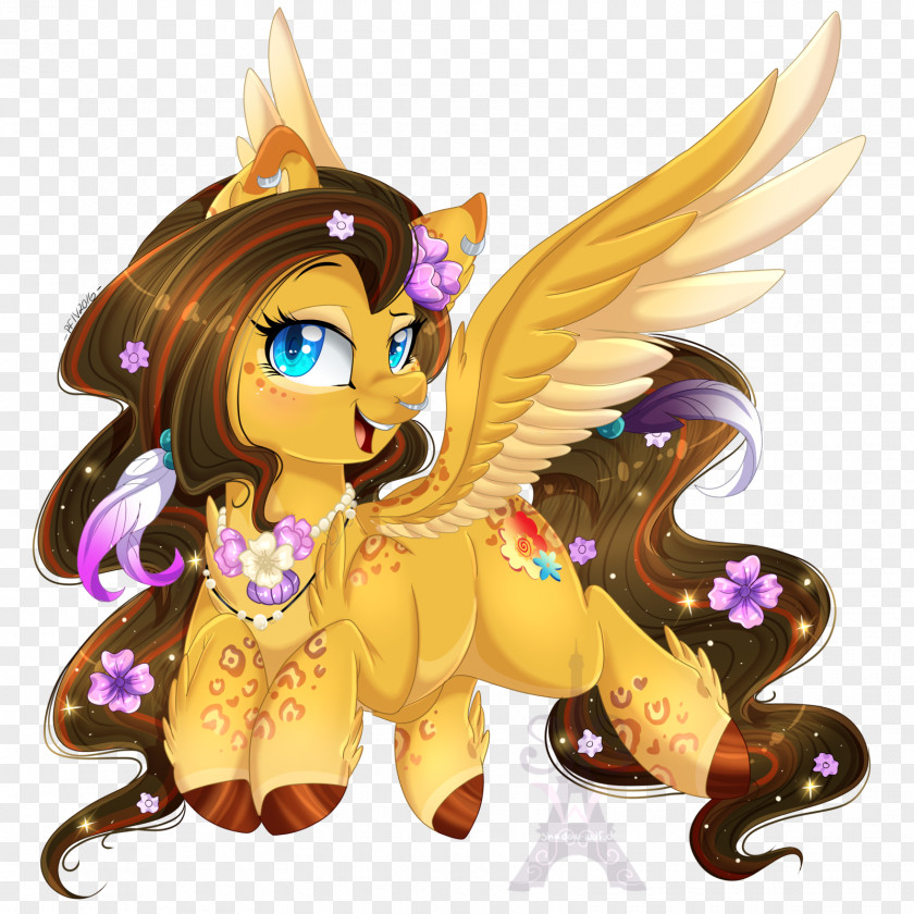 Feather Material Pony Horse Cartoon Figurine PNG