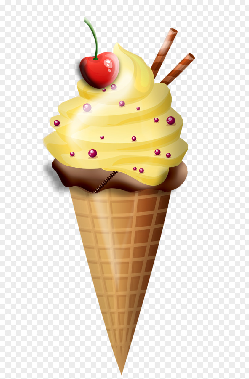 Ice Cream Cones Gelato Sundae Cupcake PNG