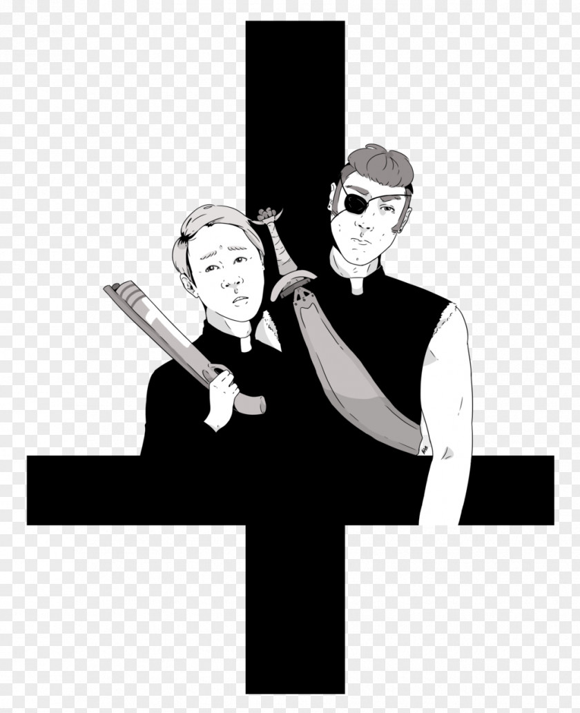 Priest Monochrome Black And White Art PNG