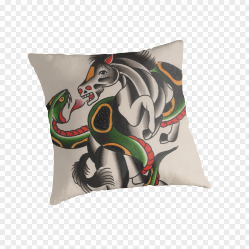 Snake Tattoo Throw Pillows Cushion Rectangle PNG