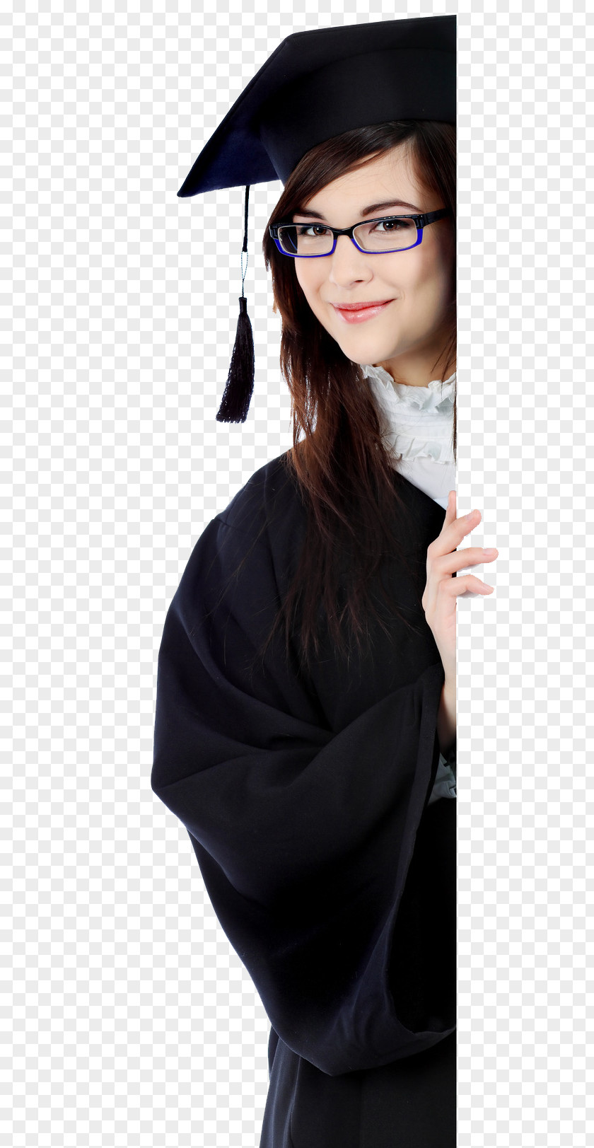 Glasses Graduation Ceremony Square Academic Cap Shoulder PNG