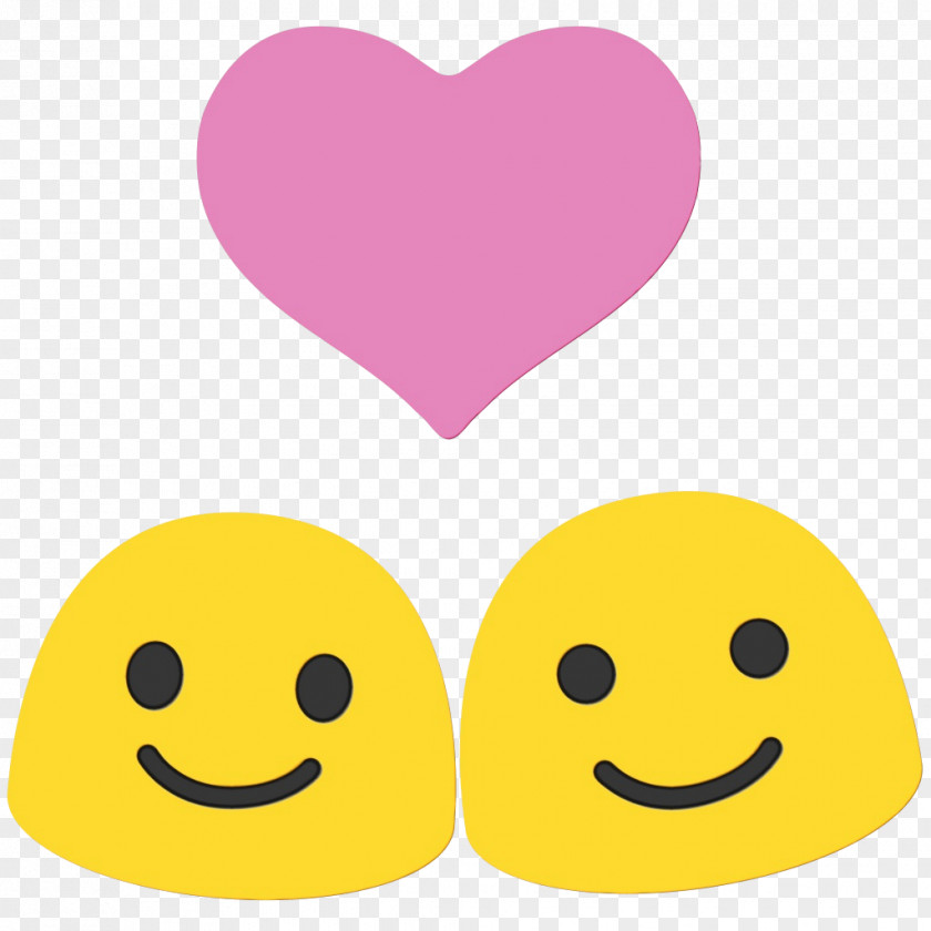 Happy Pink Heart Emoji Background PNG