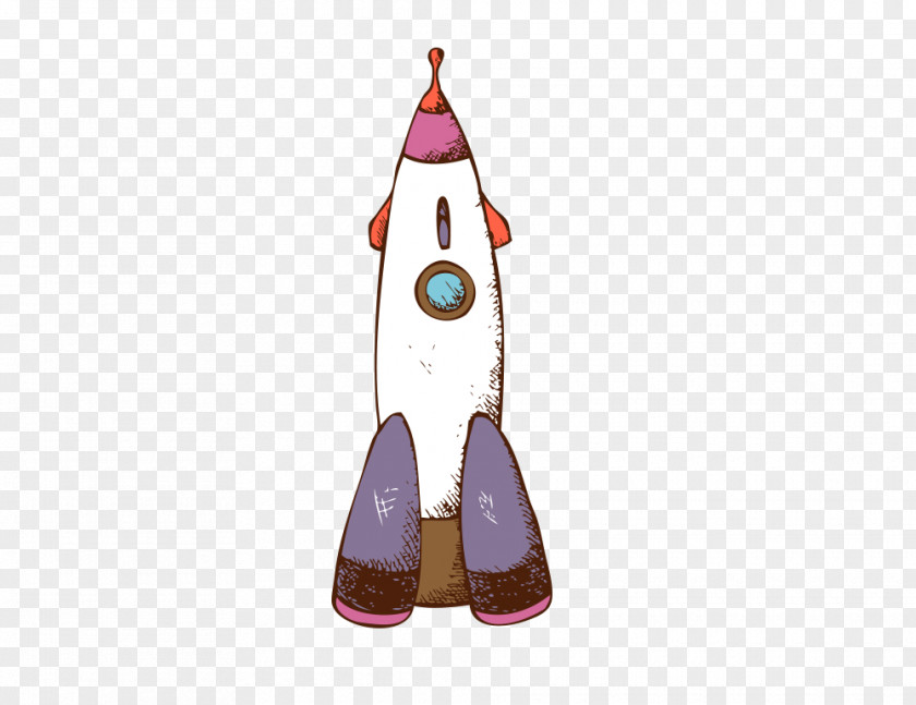 Painted Rocket Drawing PNG