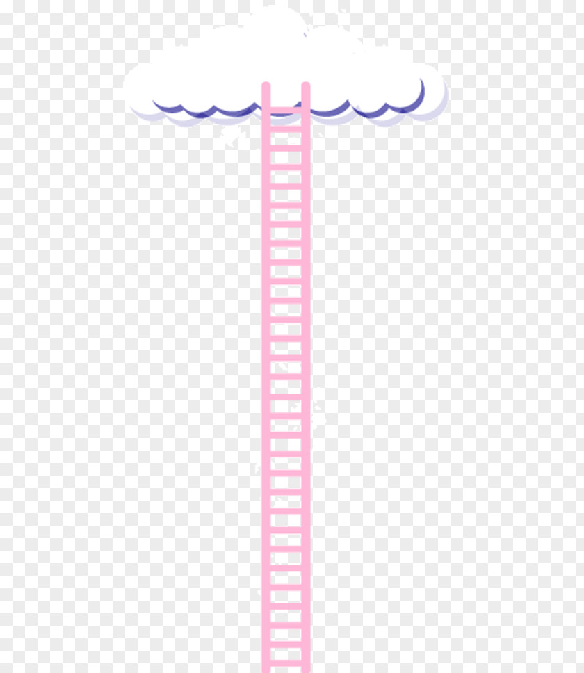 Pink Cartoon Cloud Stairs PNG