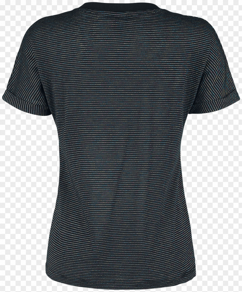 T-shirt Raglan Sleeve Black PNG