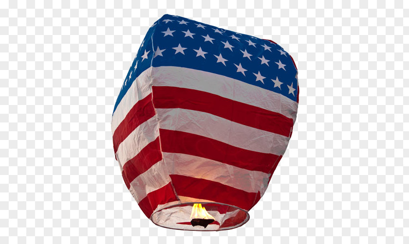 United States Flag Of The Sky Lantern Paper PNG