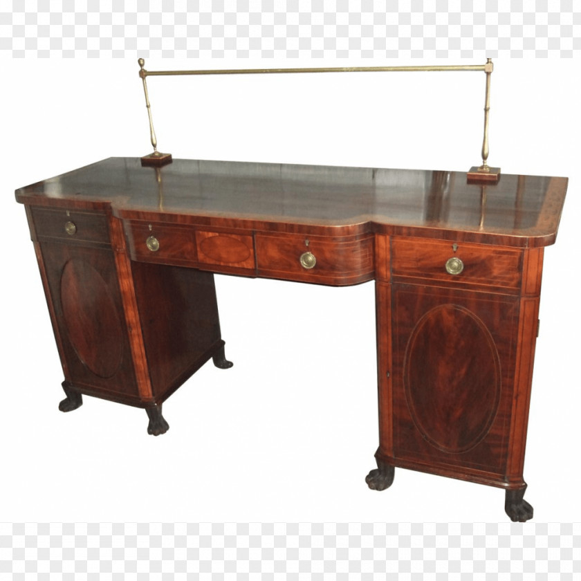 Antique Bernardi's Antiques Mahogany Desk Cabinetry PNG