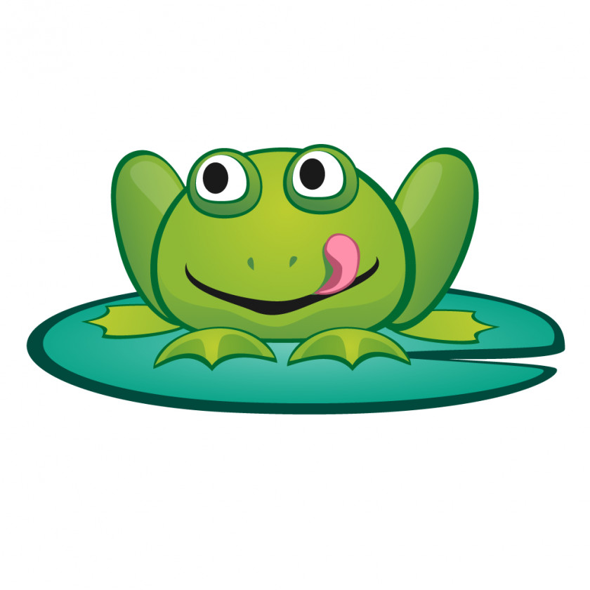 Frog Jumping Lily Animation Clip Art PNG