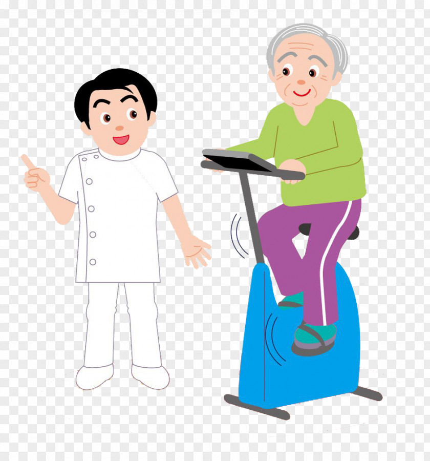 Cartoon Elderly Exercise PNG elderly exercise clipart PNG