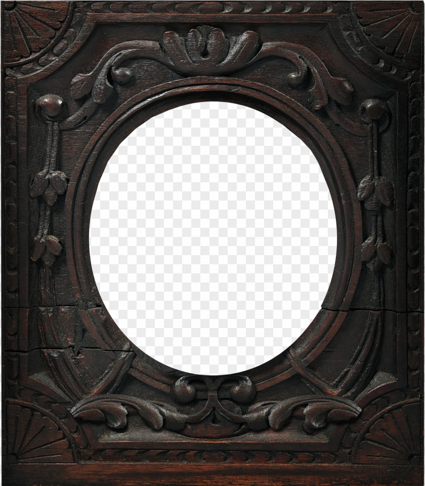 Pattern Mirror Picture Frame Film PNG