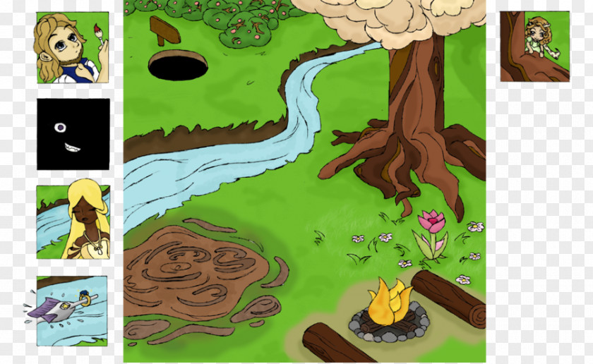 Tree Game Illustration Biome Fauna Cartoon PNG