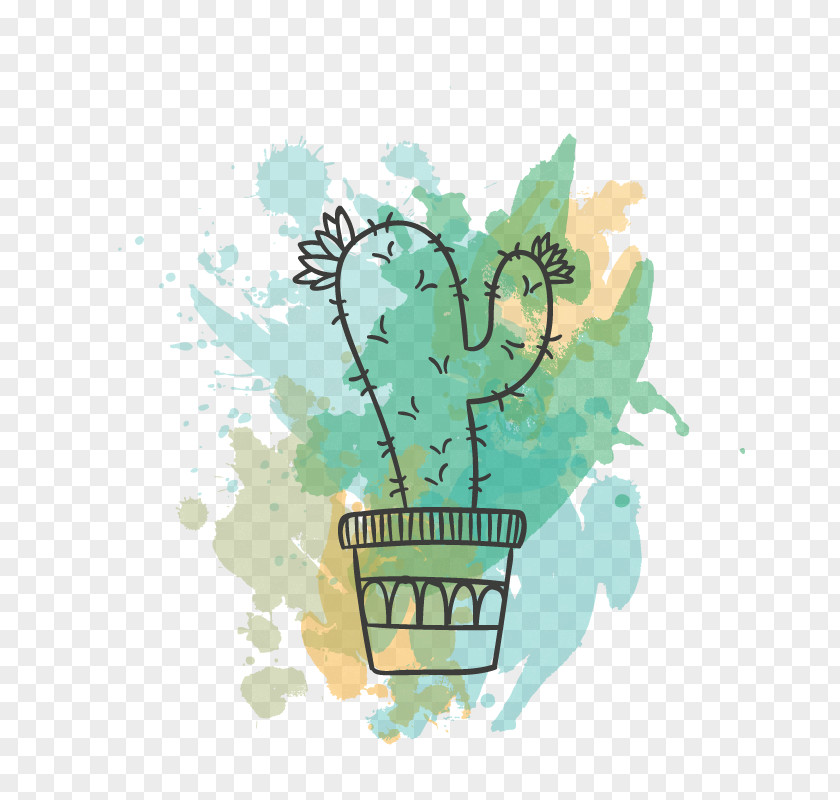 Cactus Cactaceae Watercolor Painting Drawing PNG