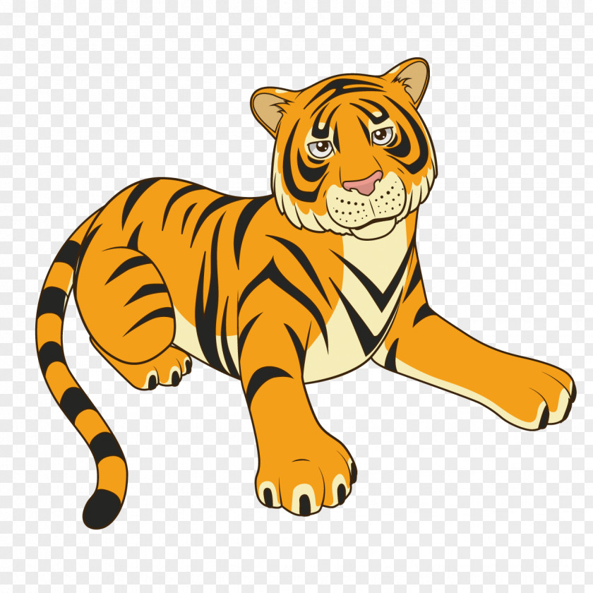 Cartoon Tiger Black Panther Illustration PNG