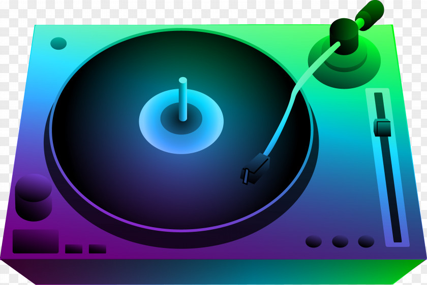 Neon Cliparts Phonograph Disc Jockey Turntablism Clip Art PNG