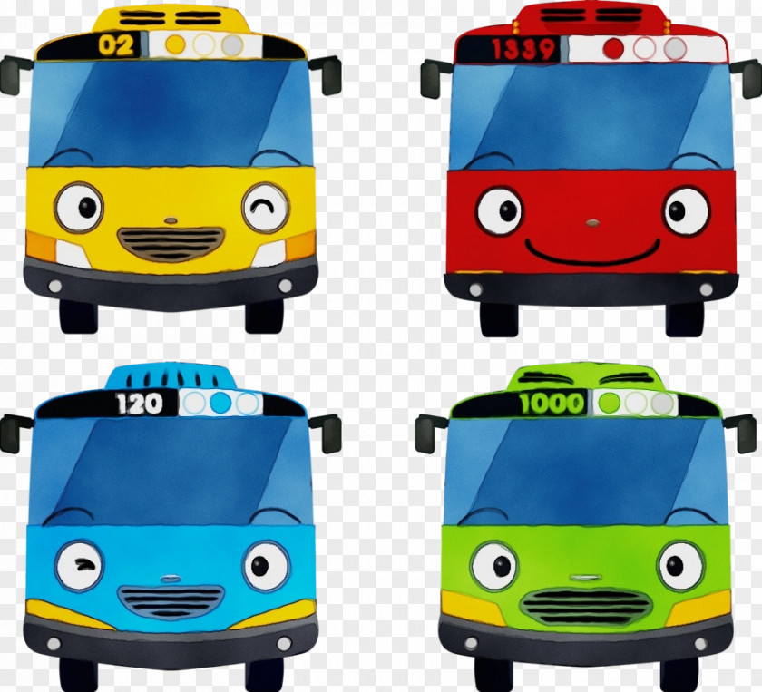 Car Toy Birthday Watercolor PNG