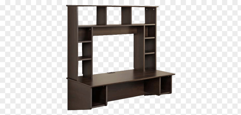 Study Table Computer Desk Hutch Wall PNG
