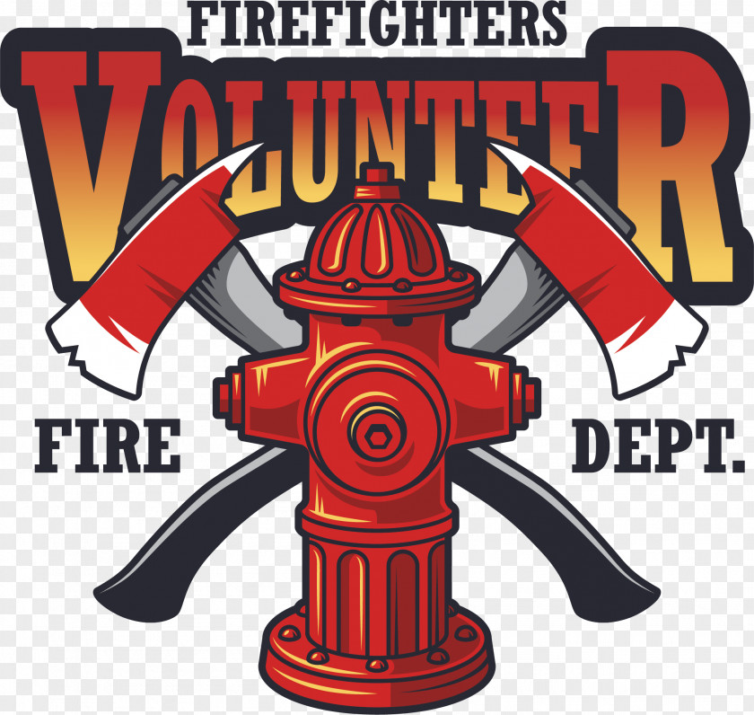 Vector Fire Hydrant Firefighter Logo Department PNG