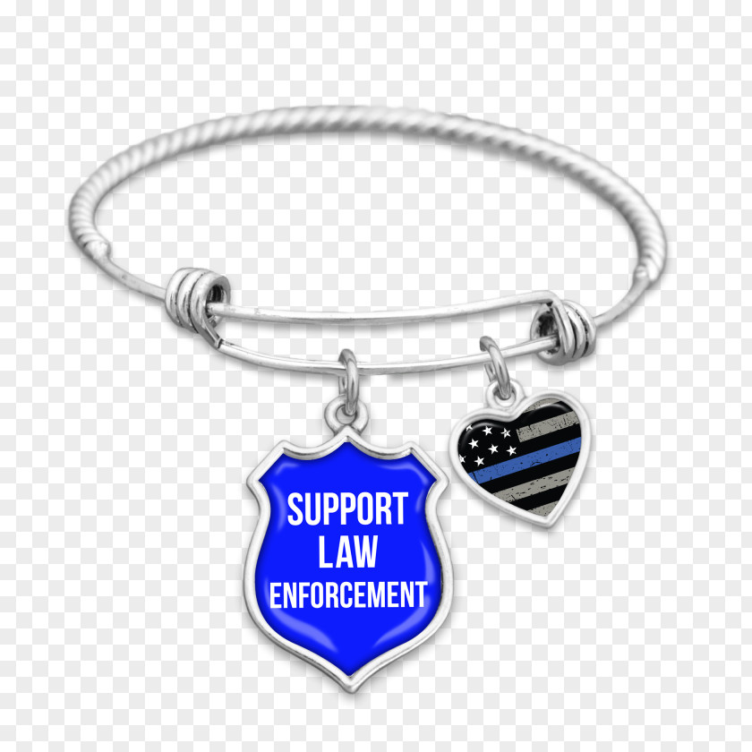 Law Enforcement Charm Bracelet Thin Blue Line Police Officer PNG