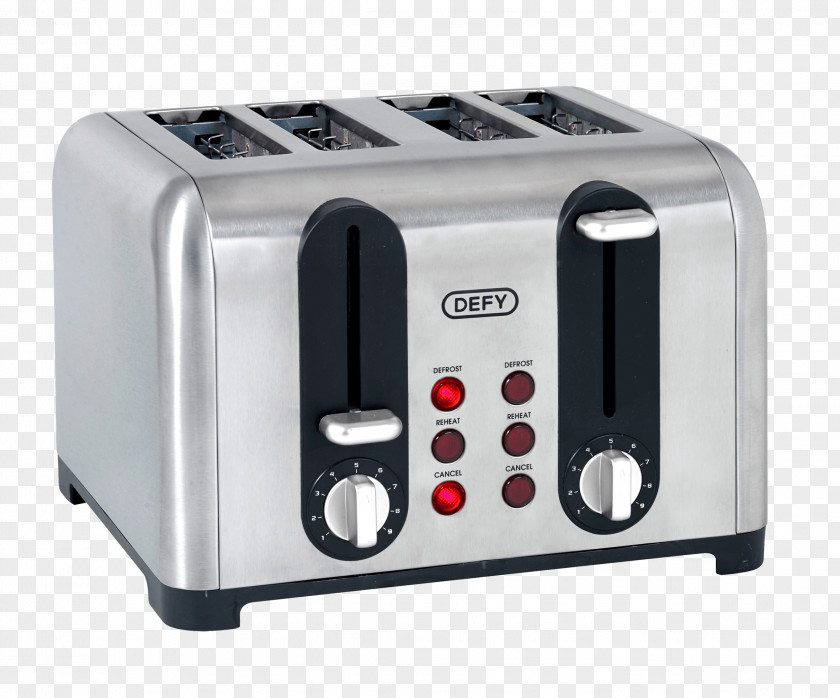 2-Slice Toaster Defy Appliances Brentwood TS-264 4-Slice Home Appliance PNG