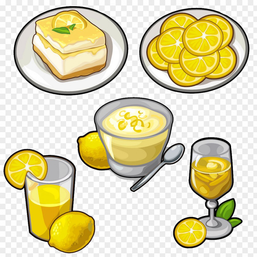 Cartoon Lemon Food Photos Cocktail Fruit Illustration PNG