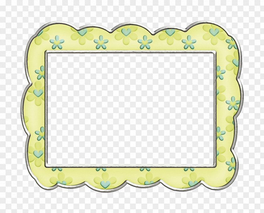 Rectangle Picture Frame Green Background PNG