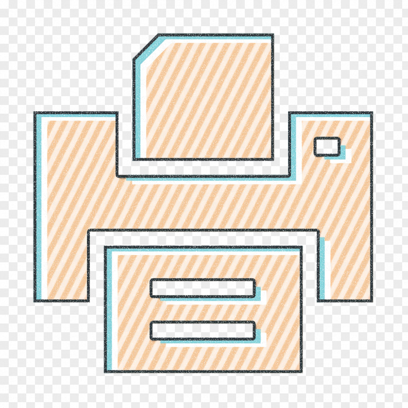 Rectangle Printer Icon Machine Outline Papper PNG