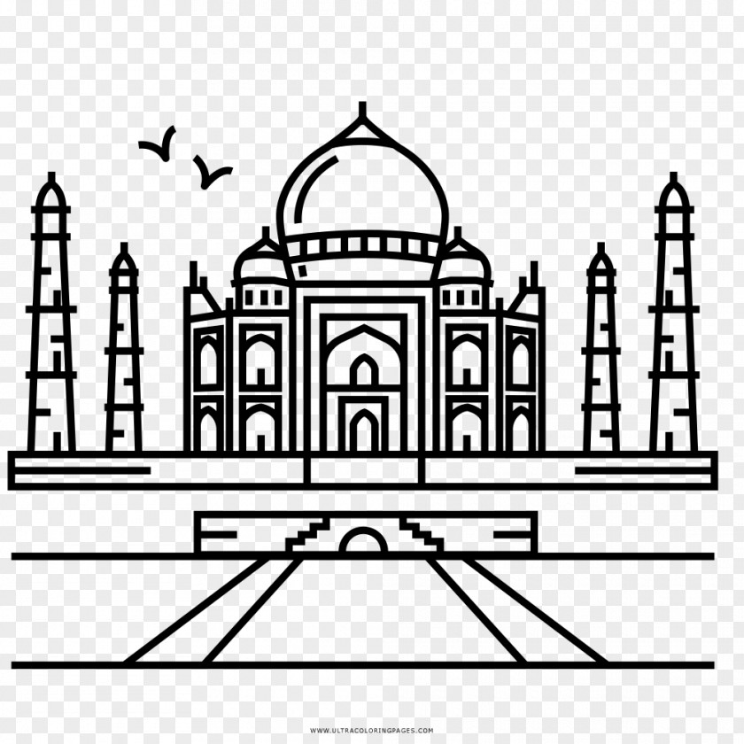 Hindu Temple Taj Mahal Coloring Book Drawing Seven Wonders Of The Ancient World Landmark PNG
