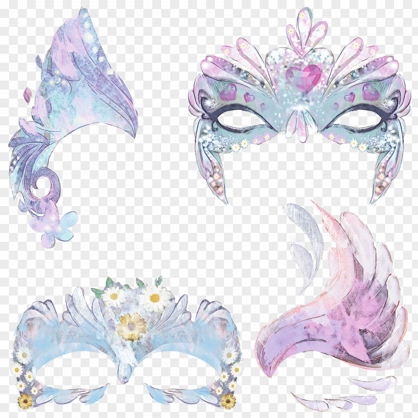 Lilac Ear Wing Costume Accessory PNG