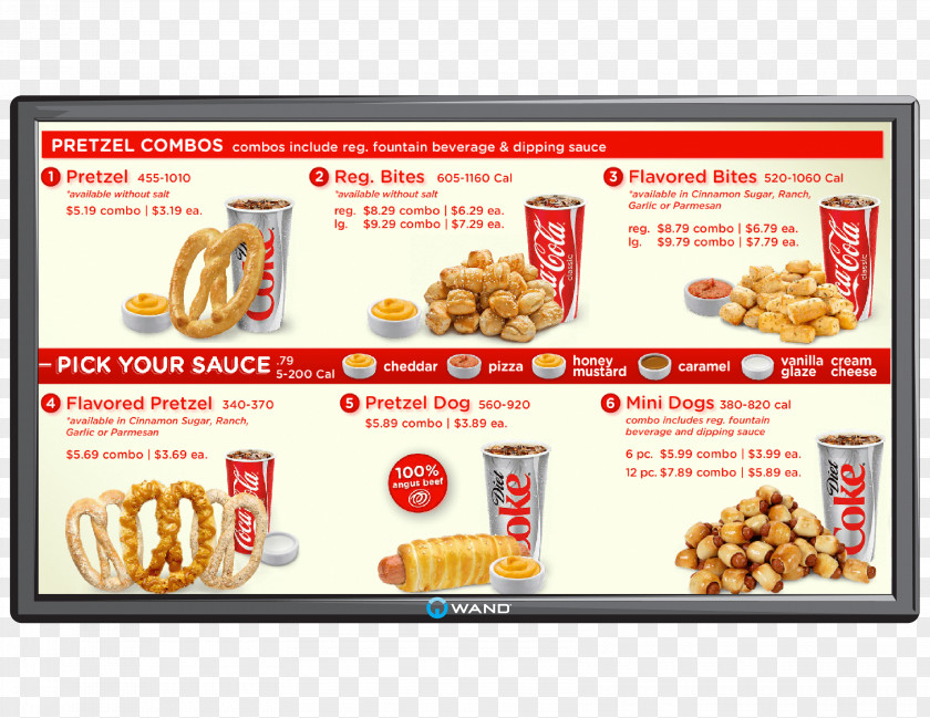 Menu Fast Food Restaurant Pretzel PNG