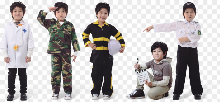 Wearing Different Professional Clothing For Children Child Boy Dress PNG