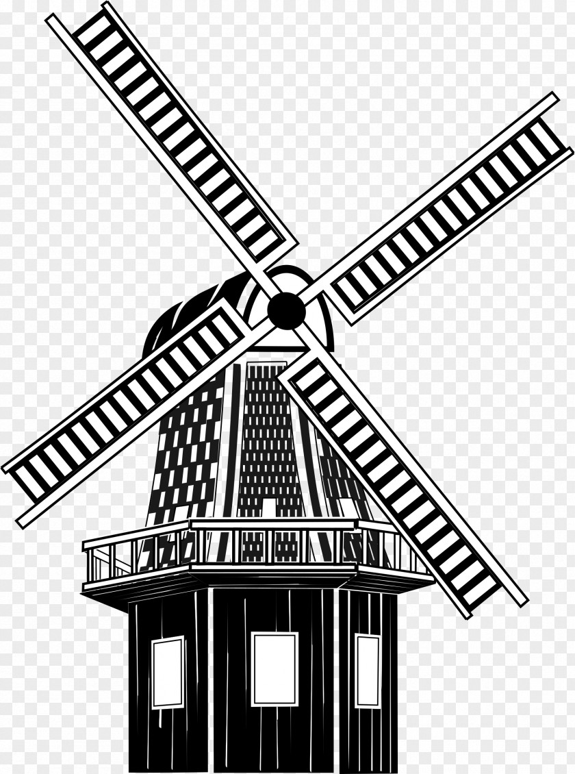 Windmill Wind Farm Turbine Clip Art PNG