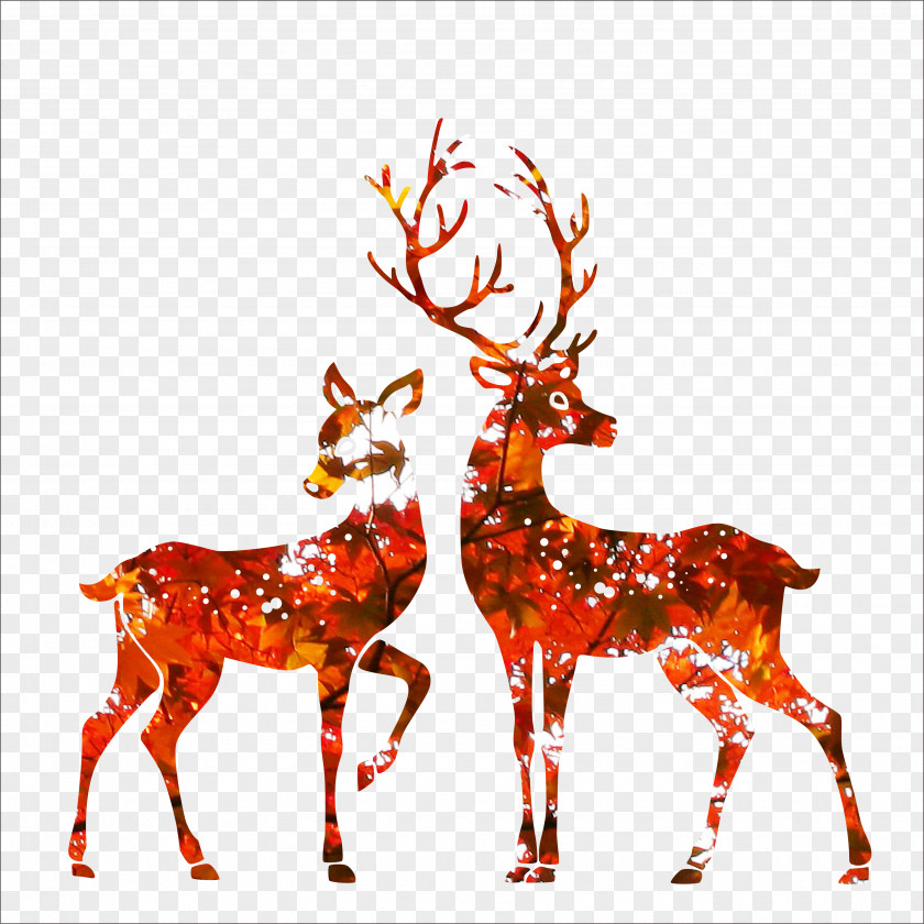 Autumnal Equinox Elk Poster PNG