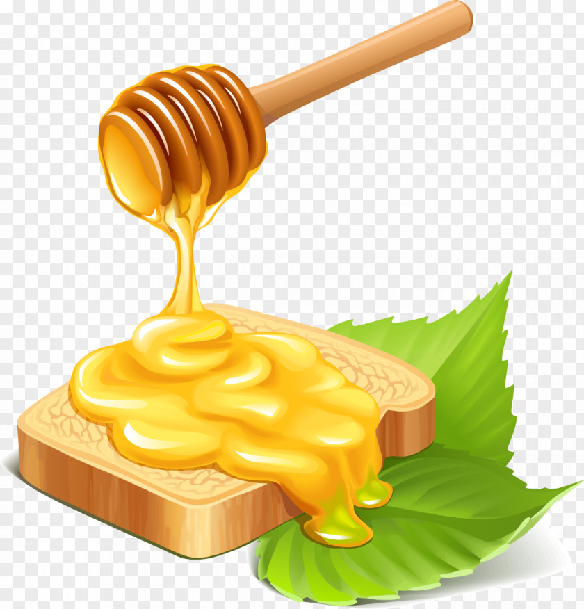Bread And Butter Honey Bee Breakfast PNG