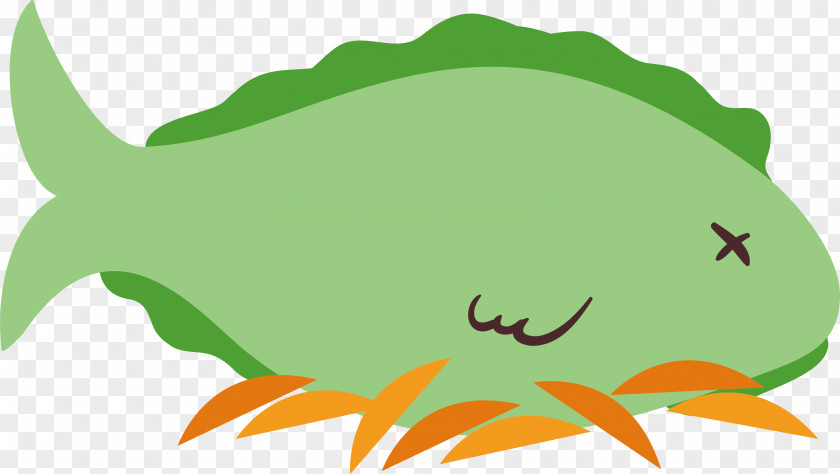 Frogs Green Leaf Fish Tail PNG