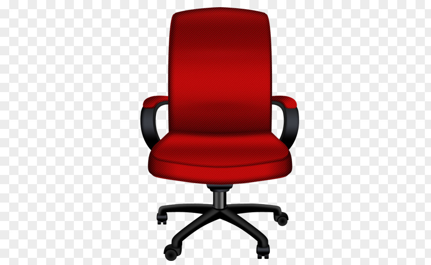 Red Chair Office & Desk Chairs Swivel PNG
