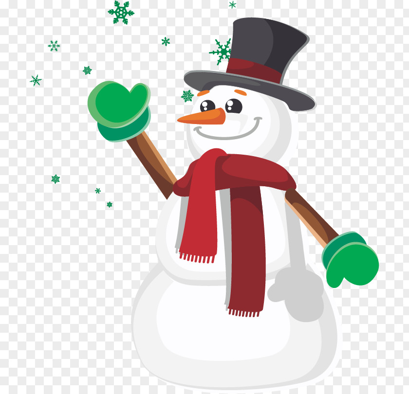 Snowman Christmas Vector Material T-shirt Hat PNG