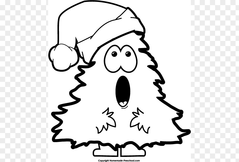 Nativity Black Cliparts Christmas Tree Santa Claus And White Clip Art PNG