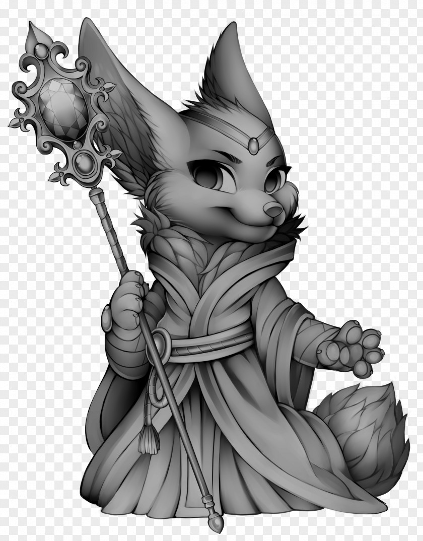 Cat Bat-eared Fox Fur Costume PNG