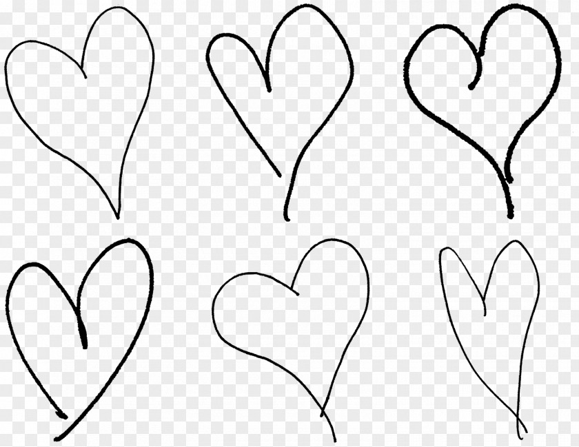 Hand Drawn Heart-shaped Drawing Heart Valentine's Day Clip Art PNG