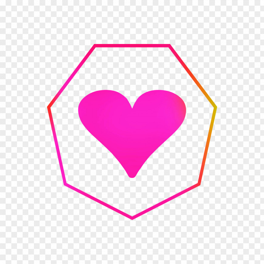 Line Point Angle Heart Pink M PNG