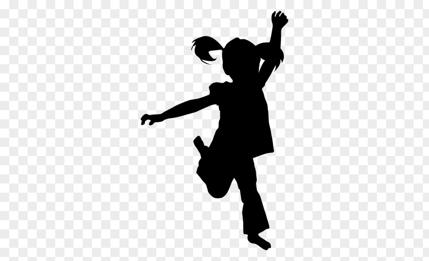 Silhouette Athletic Dance Move Standing Happy Dancer PNG